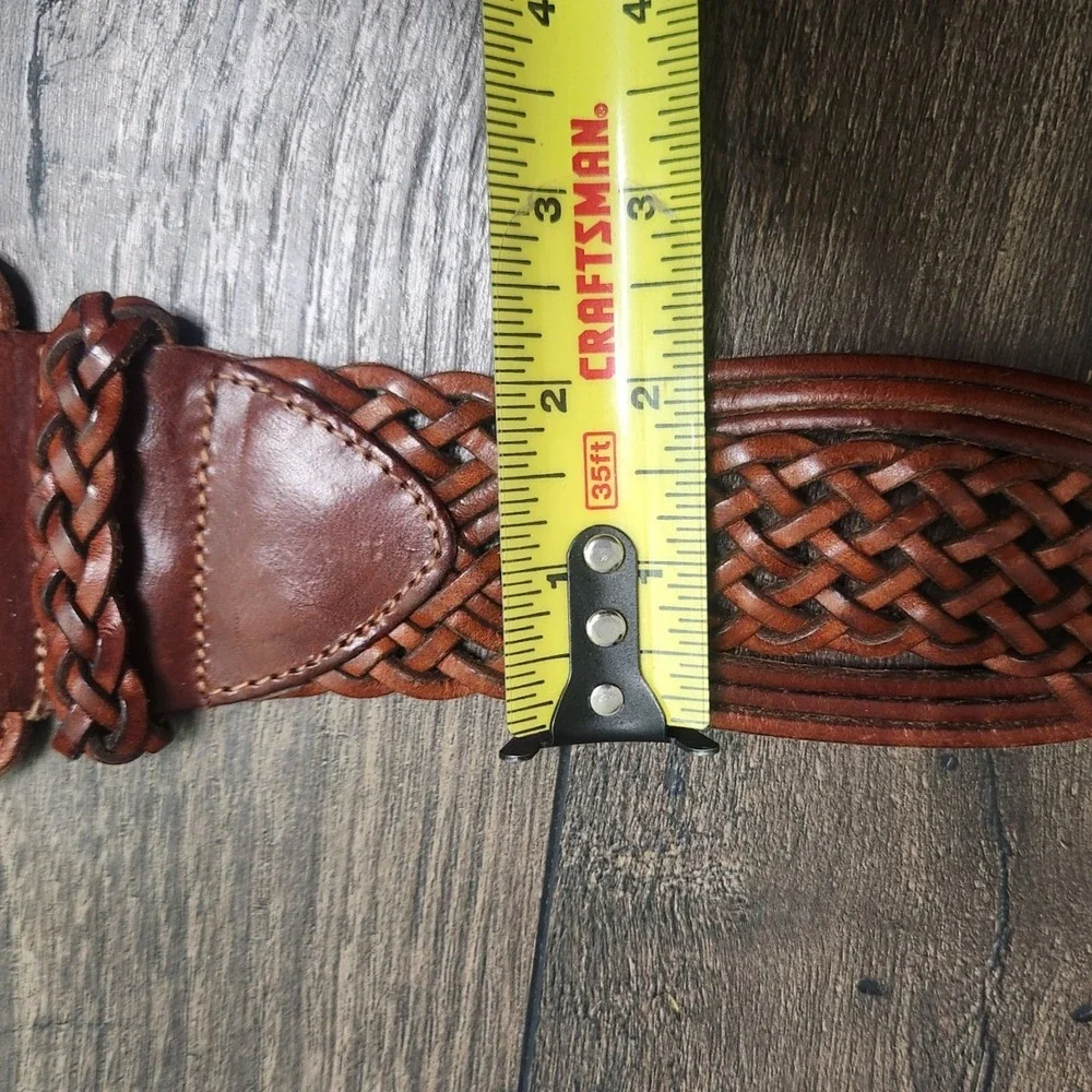 Vintage Leather Braided Belt  Bohemian, Cottagecore, Western, Equestrian Women M